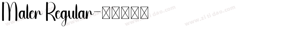 Maler Regular字体转换
